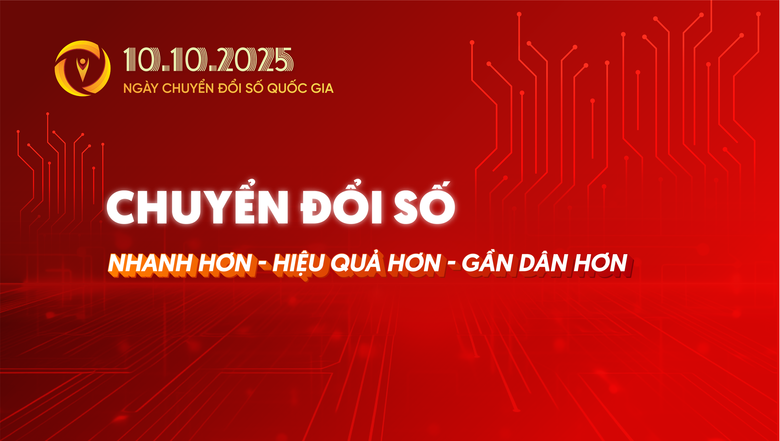 Bộ nhận diện Ngày Chuyển đổi số Quốc gia 10/10/2025