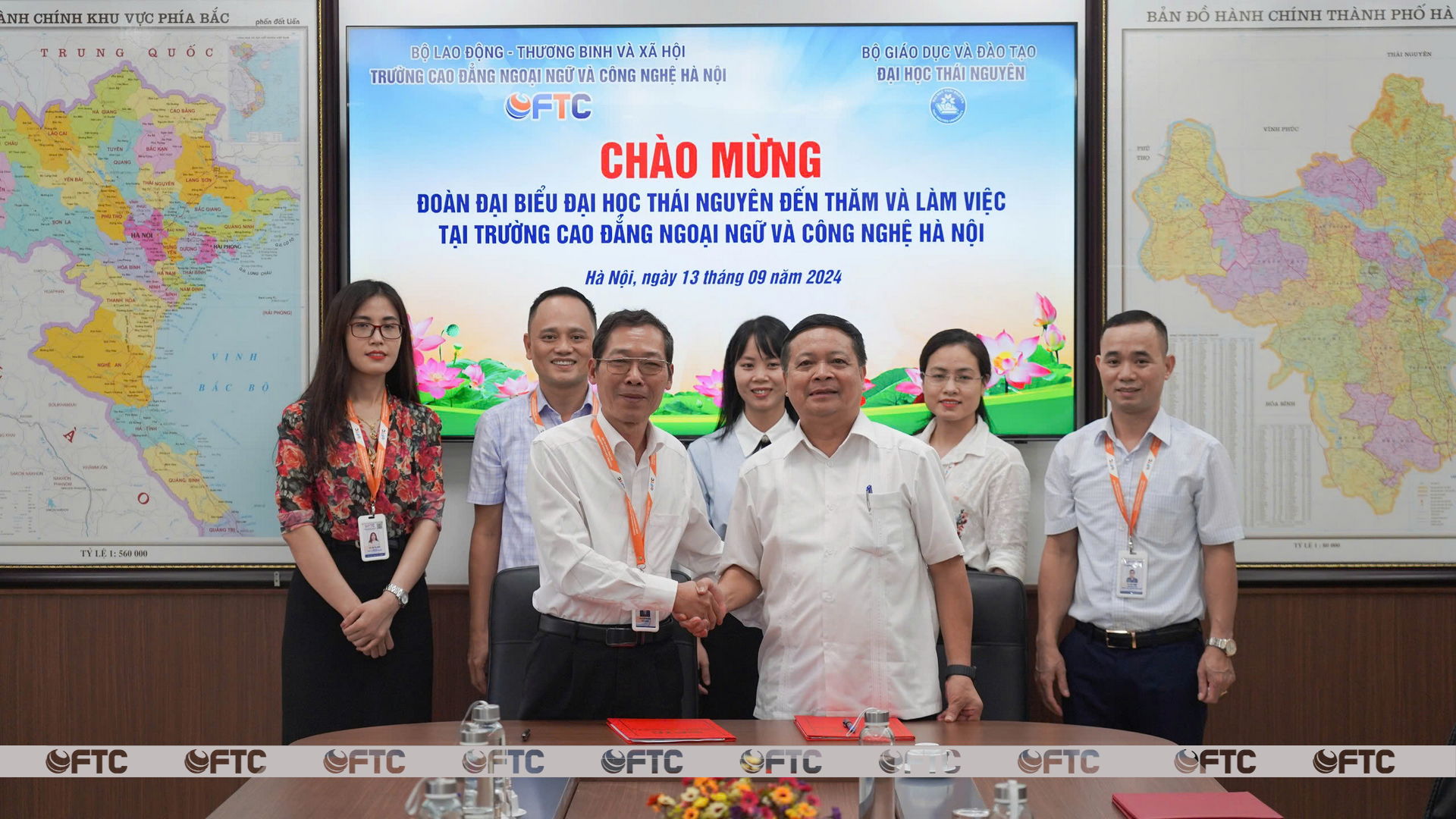 Đại học Thái Nguyên thăm và làm việc tại Trường Cao đẳng Ngoại ngữ và Công nghệ Hà Nội