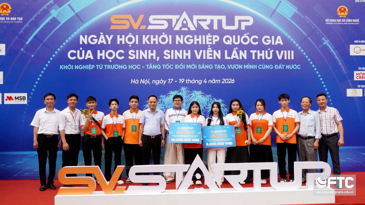 Trường Cao đẳng Ngoại ngữ và Công nghệ Hà Nội ghi dấu ấn vang dội tại Ngày hội Khởi nghiệp quốc gia SV-STARTUP lần thứ VIII