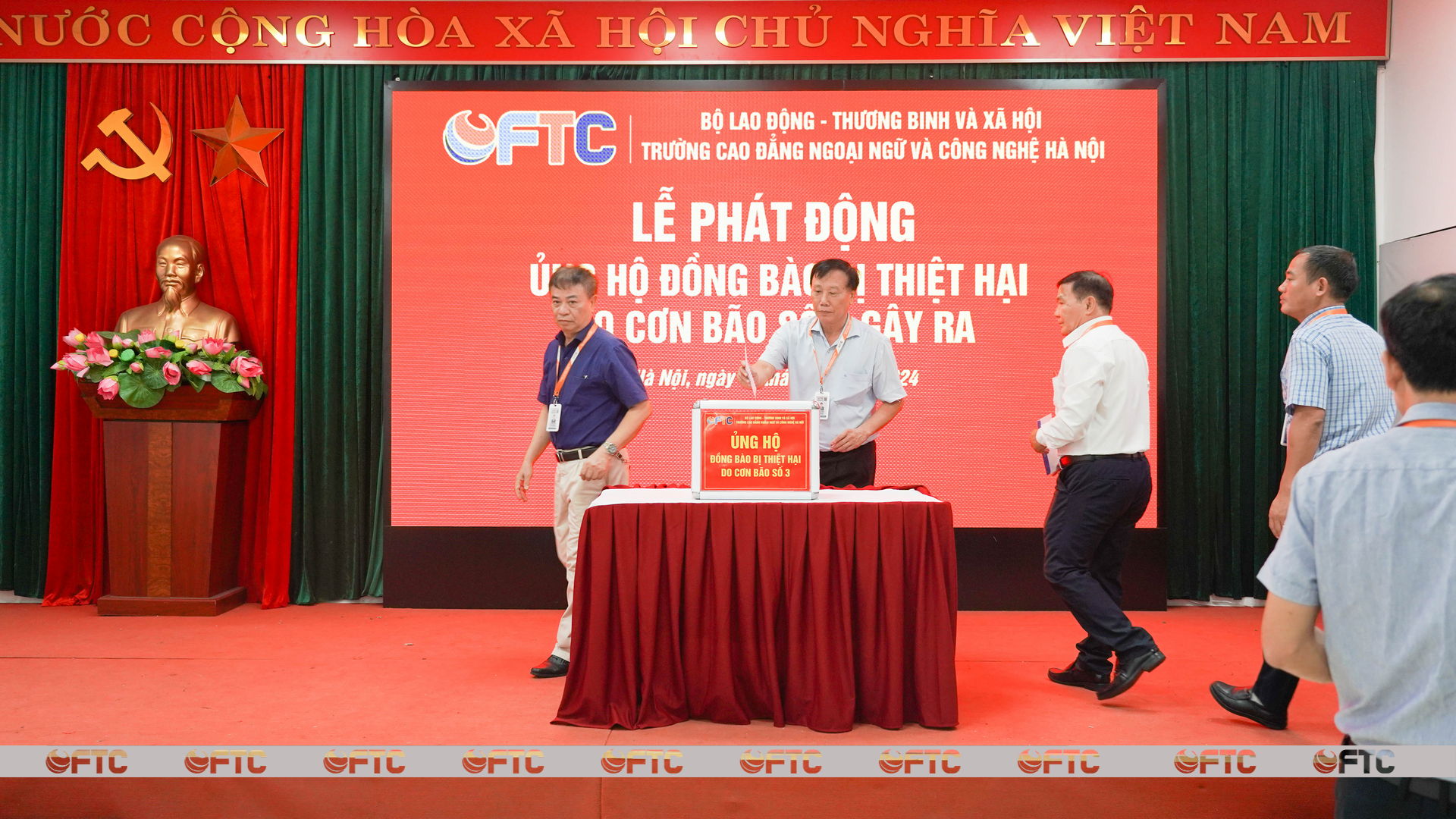 Trường Cao đẳng Ngoại ngữ và Công nghệ Hà Nội (FTC): Phát động ủng hộ đồng bào bị thiệt hại do bão số 3 gây ra