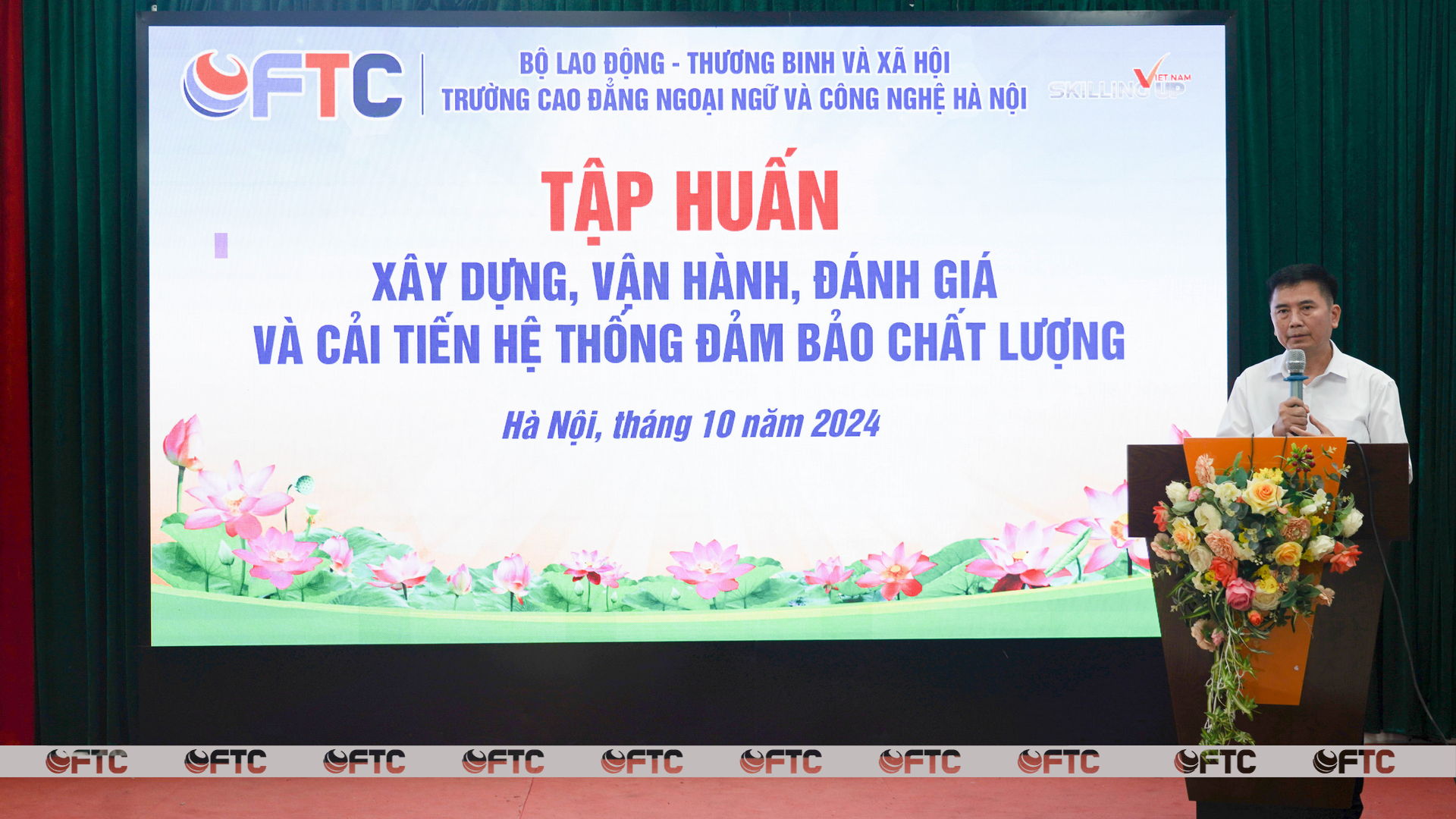 Tập huấn xây dựng, vận hành, đánh giá và cải tiến hệ thống bảo đảm chất lượng cơ sở giáo dục nghề nghiệp (GDNN) cho cán bộ, giảng viên Trường Cao đẳng Ngoại ngữ và Công nghệ Hà Nội